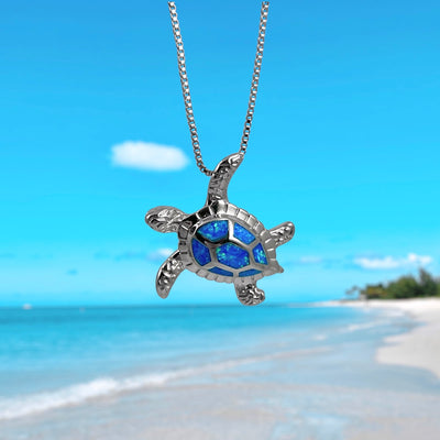 Opal Sea Turtle Necklace