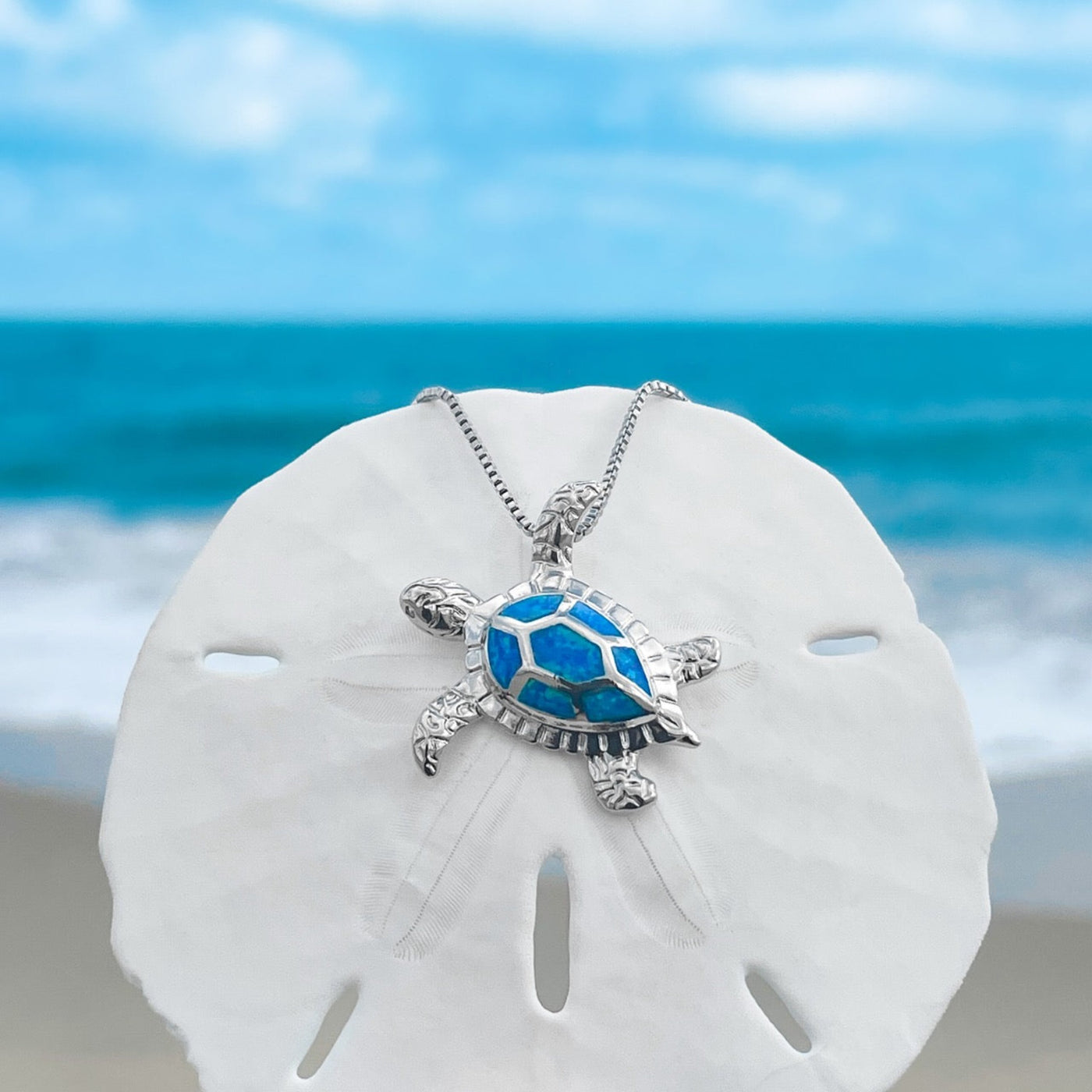 Opal Sea Turtle Necklace