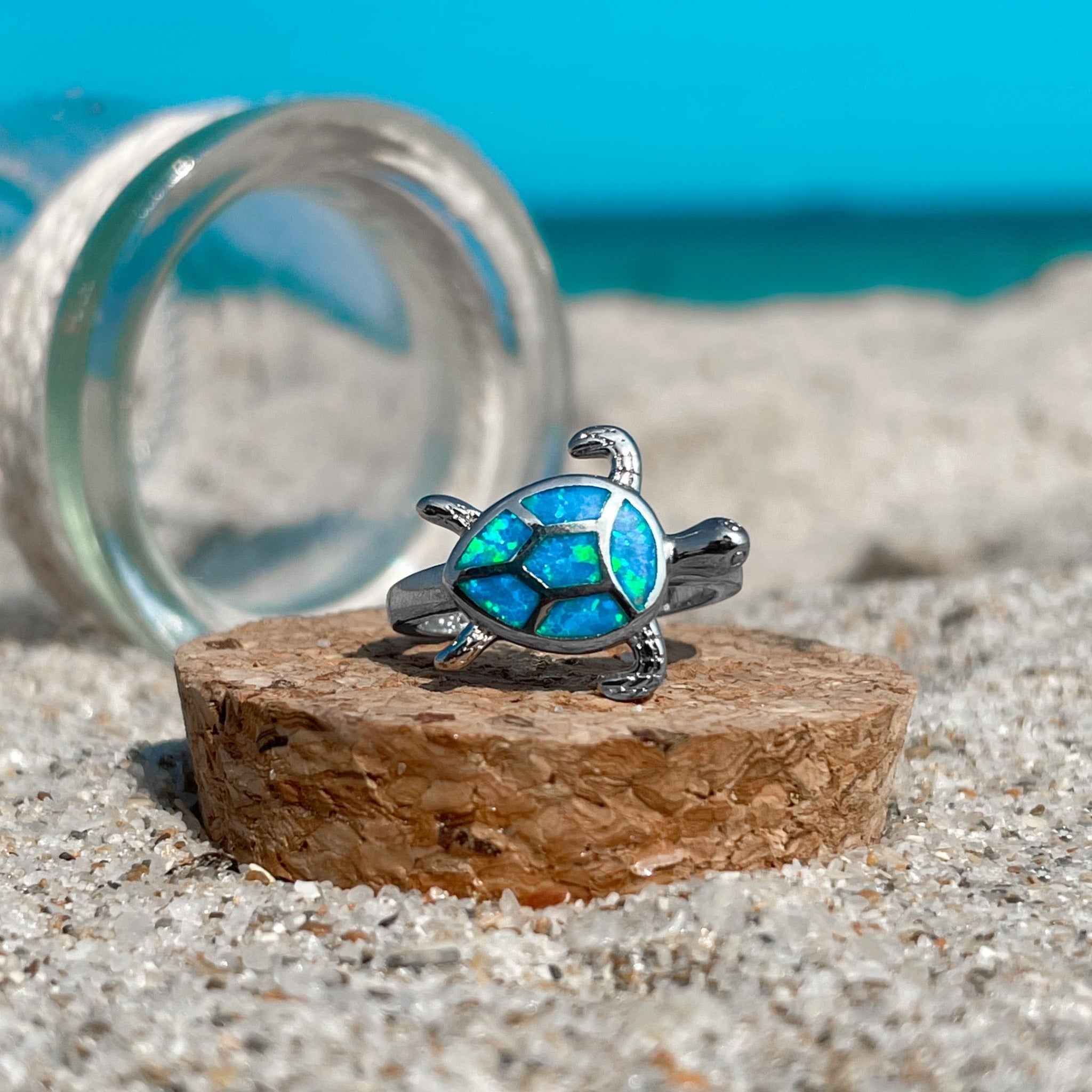 Opal Sea Turtle Ring – Sunset Boutique