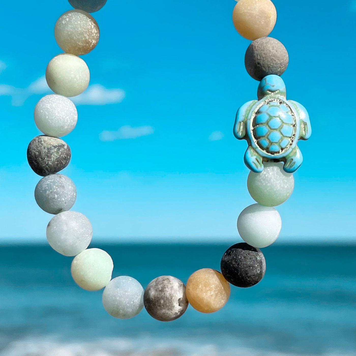 Sea Turtle Stone Bracelet - Sandstone