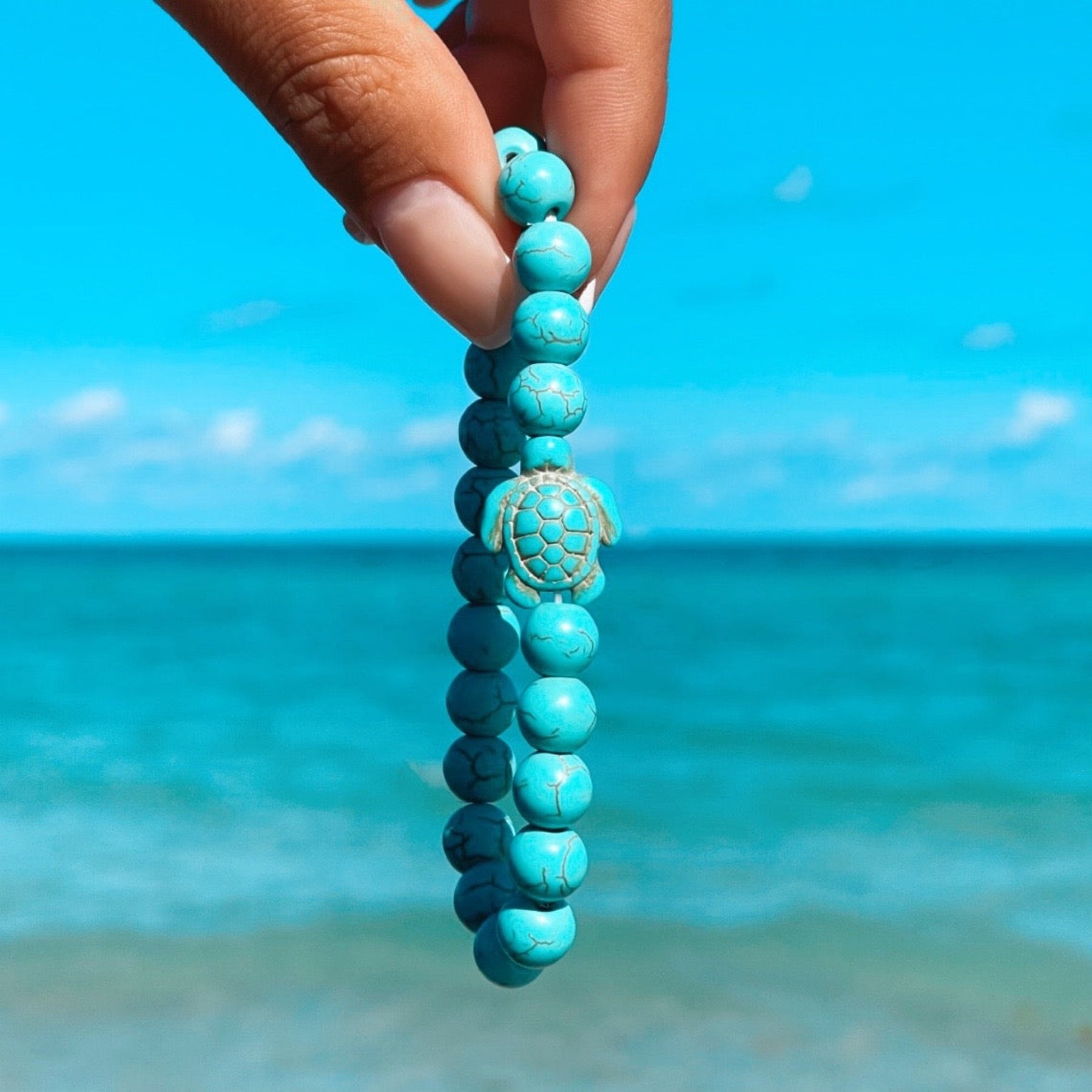 Sea Turtle - Blue Clay Beads – RileySageJewelry