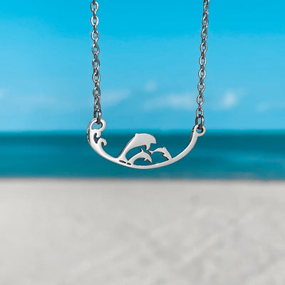 Three Little Dolphins Necklace